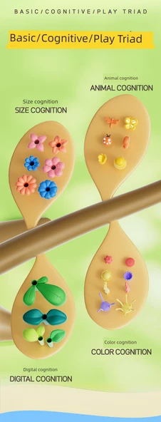 DIY Bahçe Çiçek Yapı Blokları Seti - 42 Parça Renkli Kutu - 10