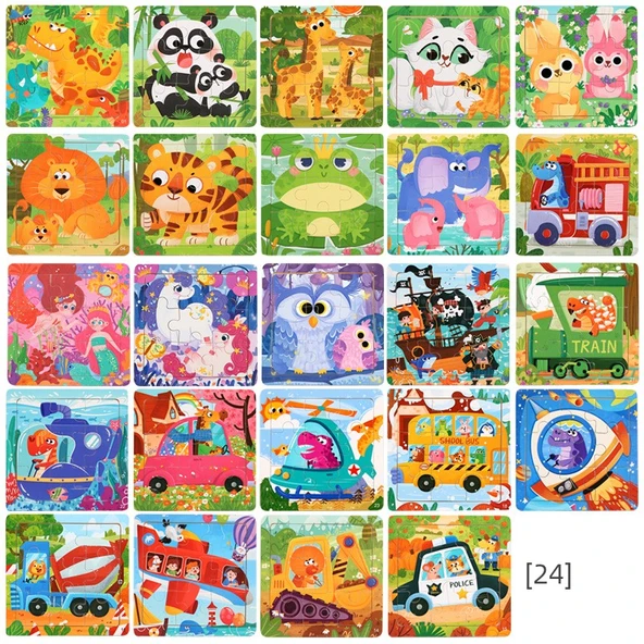 Ahşap Çocuk Puzzle - Aslan - 5