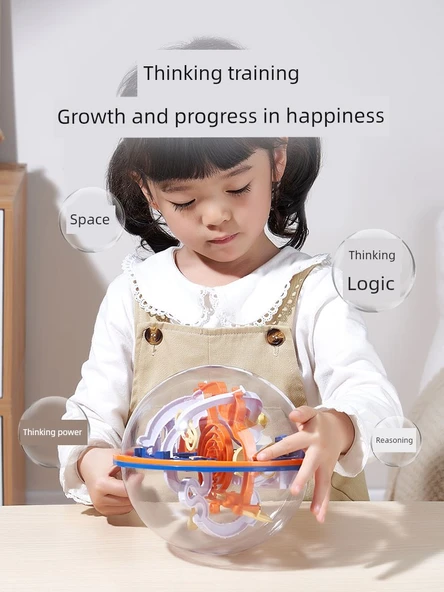 3D Perplexus Labirent Topu - Konsantrasyon Eğitimi - Başlangıç Seviyesi - 2 Yıldız - Stereo Büyük - Resim 5