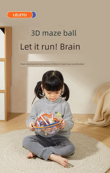 3D Perplexus Labirent Topu - Konsantrasyon Eğitimi - Başlangıç Seviyesi - 2 Yıldız - Stereo Büyük - Resim 9