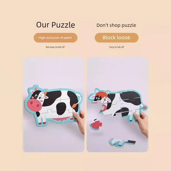 Çocuk Eğitici Puzzle - Eğlenceli Çiftlik 31 Parça - 5