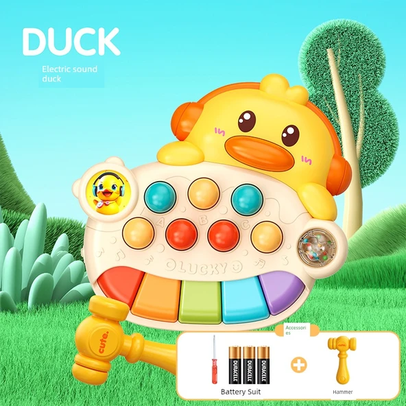 Köpek Vurma Oyunu - Elektrikli Ördekli - Pilli Hamster + Elektronik Org