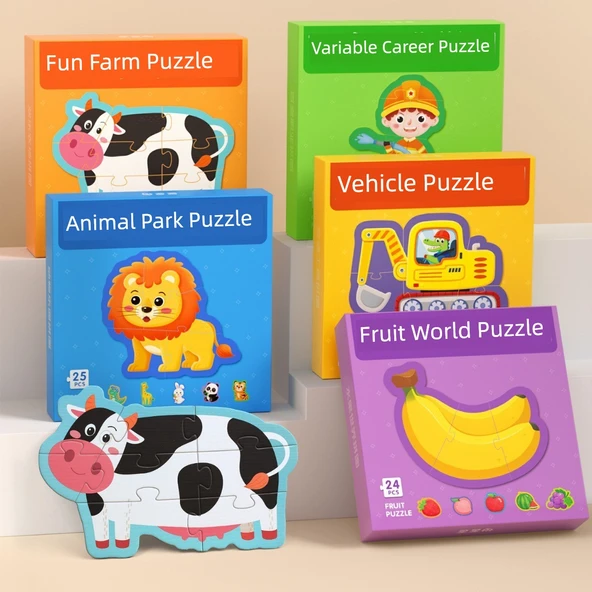 Çocuk Eğitici Puzzle - Eğlenceli Çiftlik 31 Parça - 2
