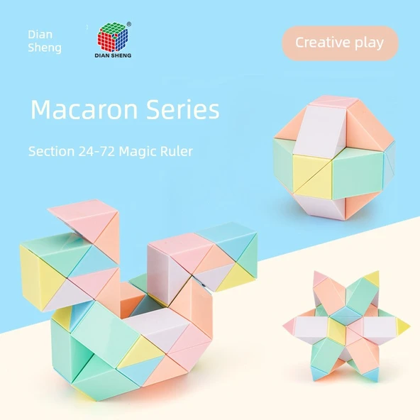 Magic Ruler Rubik Küp Makaron Renkli 60 Parça - 3