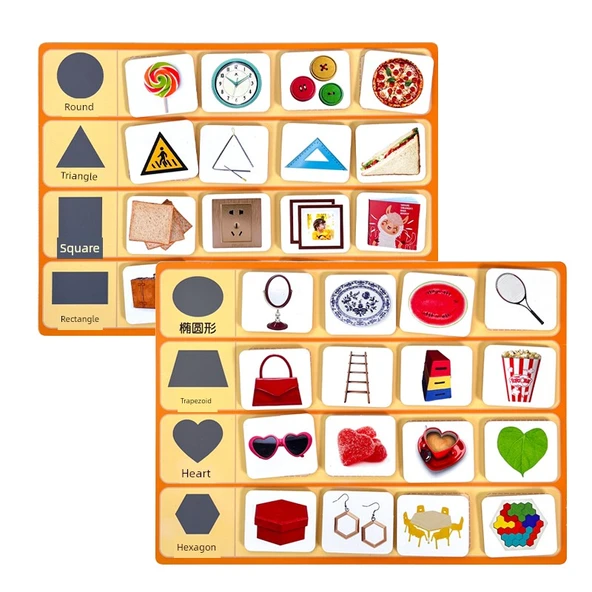 Montessori Eğitici Oyuncak - Şekil Eşleştirme - A Şekle Göre Sınıflandırma
