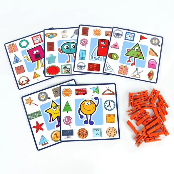 Montessori Eğitici Oyuncak - Şekil Eşleştirme - B Şekil Bulma