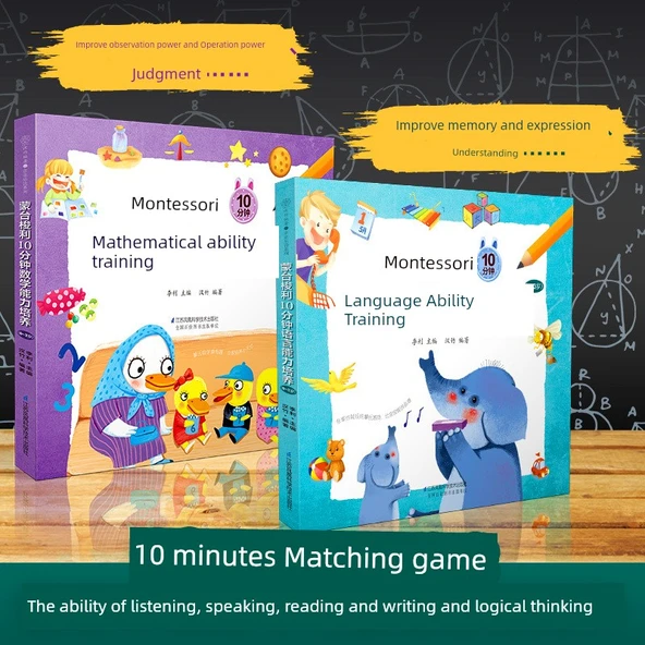 Montessori 10 Dakikada Erken Eğitim Kitabı - Matematik + Dil