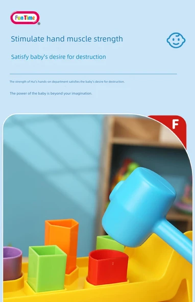 Montessori Gökkuşağı Perküsyon Platformu Oyuncak - 11