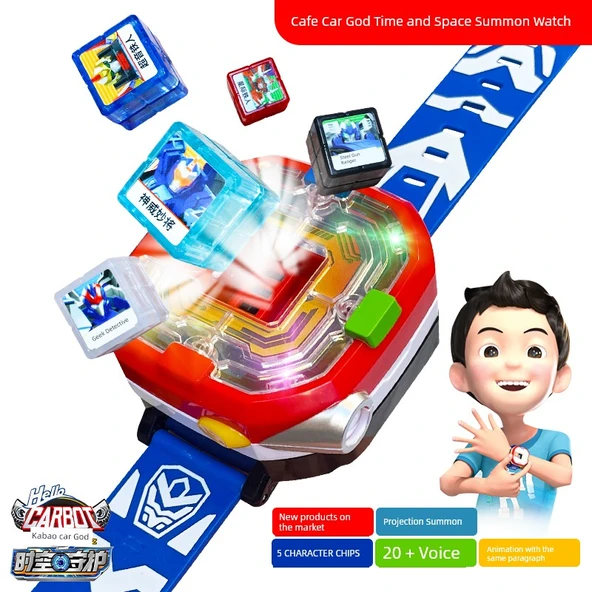 Dönüşen Araba Robot Saat Oyuncak - Saat + Fire King Riders - Resim 7