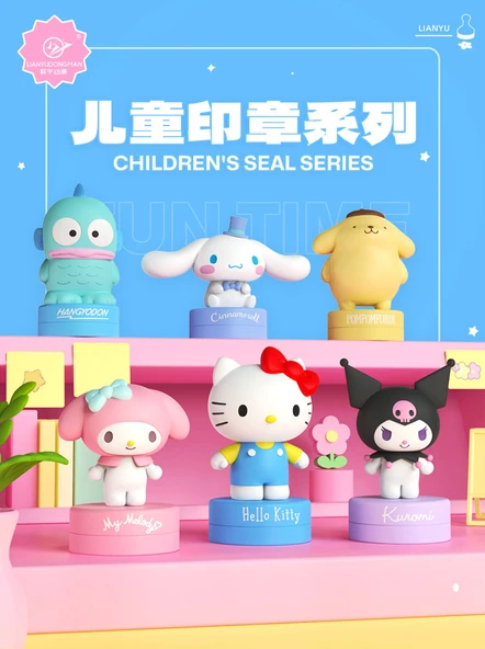 Sanrio Aile Mühür Serisi Sürpriz Kutu - 6'lı Set 10cm Yumurta - 7