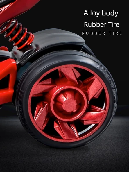 Çocuk Eğitim Seti Oyuncak - Bilim ve Teknoloji Kırmızısı Alaşım Fırlatma Araba - Resim 5