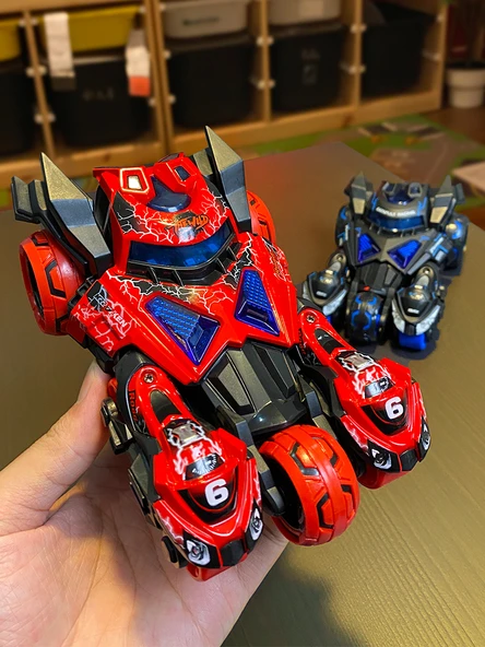 Çocuk Eğitim Seti Oyuncak - Bilim ve Teknoloji Kırmızısı Alaşım Fırlatma Araba - Resim 8