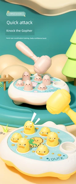 Çocuk Vurma Oyunu - Şirin Domuz Hamster Vurma [2 Çekiç Hediyeli] Eşleştirme Oyunu - 11