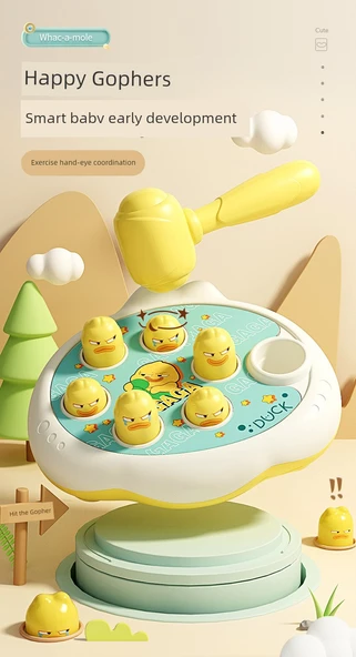 Çocuk Vurma Oyunu - Şirin Domuz Hamster Vurma [2 Çekiç Hediyeli] Eşleştirme Oyunu - 8