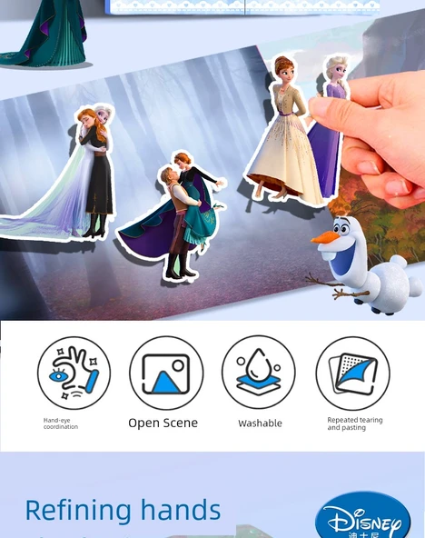 DIY Karikatür Sticker Kitabı - [Büyük/Baba Küçük Sihirli Peri] 6 Sahne + 4 Sticker Seti - 9