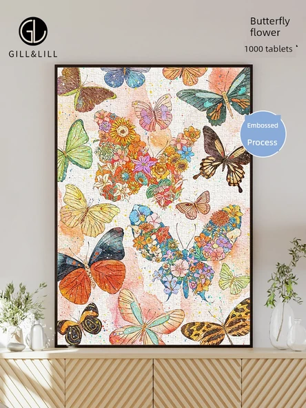 1000 Parça Kelebek Çiçek Puzzle - 2
