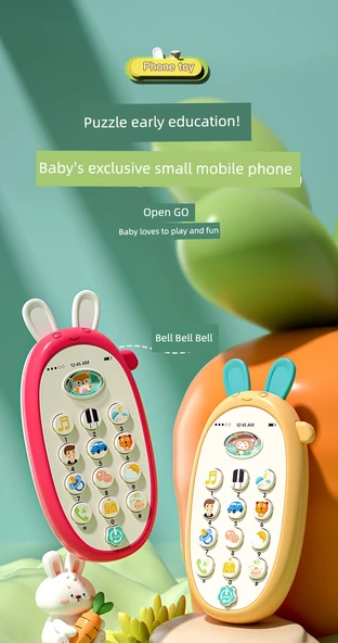 Safir Mavi Müzikli Telefon Oyuncak - Dinozorlu Bardak - 7