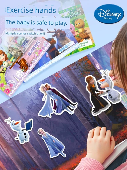 DIY Karikatür Sticker Kitabı - [Büyük/Baba Küçük Sihirli Peri] 6 Sahne + 4 Sticker Seti - 3