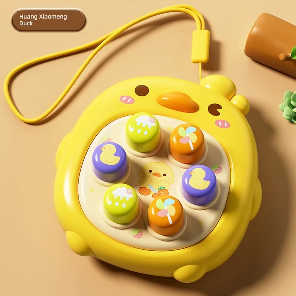 Mini Köstebek Vurma Oyunu - Cep Hamster Baskı Huang Xiaomeng Ördek - Boyun Askılıklı
