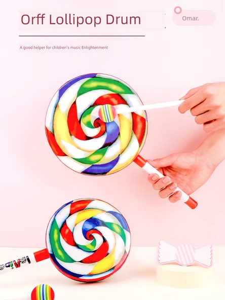 Lolipop El Davulu - Plastik Saplı - 20 cm - 2