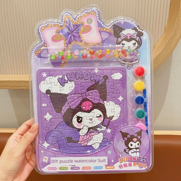 Cinnamoroll Karikatür Puzzle - Pembe Sevimli Hello Kitty - 6