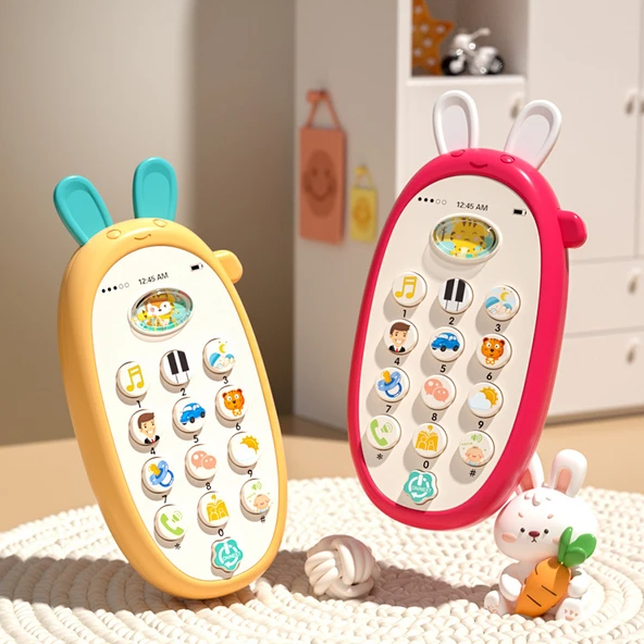 Krem Sarı Müzikli Telefon Oyuncak - Gaga Ördekli Bardak - 2