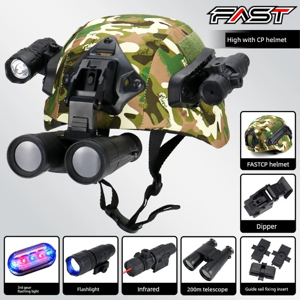 Çocuk Taktik Kamuflaj Kaskı - CP Paket 2