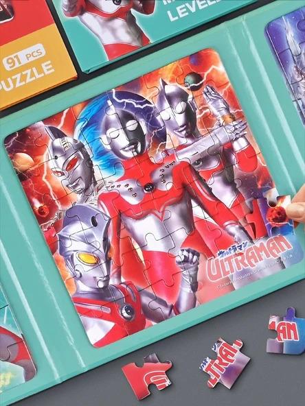 Ultraman Manyetik Puzzle - Seviye 1 + Seviye 2 + Seviye 3 - 4