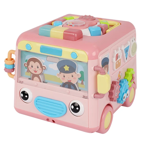 Sökülebilir Akıllı Otobüs Oyuncak - Pembe