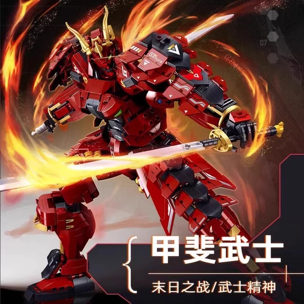 Dönüştürülebilir Mecha Yapı Taşları - Büyük Optimus Mecha Çift Çeşit Lazer Hediye Kutulu - 6