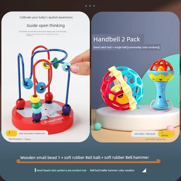 Ahşap Mini Oyuncak - Zil Toplu ve Çekiçli