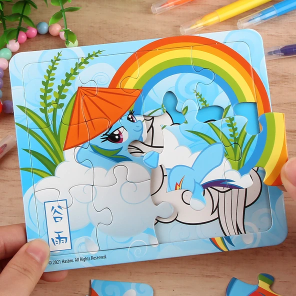 My Little Pony Çocuk Yapboz - Mutlu Çiftlik Seti (6 Yapboz, Boyama Kalemi, Bileklik) - 2
