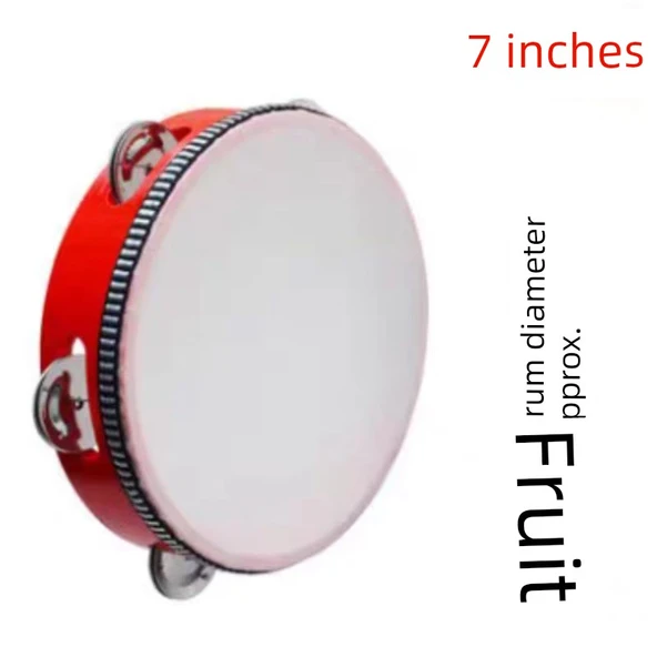 Xinjiang Dansı Tefi - 7 inç Kırmızı Çerçeve (17.5cm)