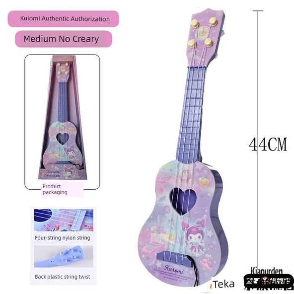 Çocuk Ukulele Oyuncak Gitar - Orta Boy Çilek Ayı Kürekli - 9