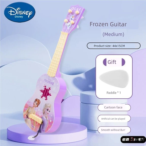Çocuk Ukulele Oyuncak Gitar - Orta Boy Frozen Kürekli