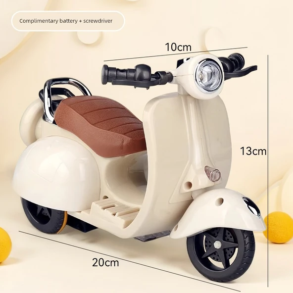 Oyuncak Domuzcuk Akrobasi Motosikleti - Bej