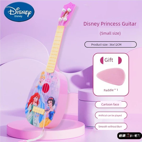 Çocuk Ukulele Oyuncak Gitar - Küçük Boy Disney Prenses Kürekli