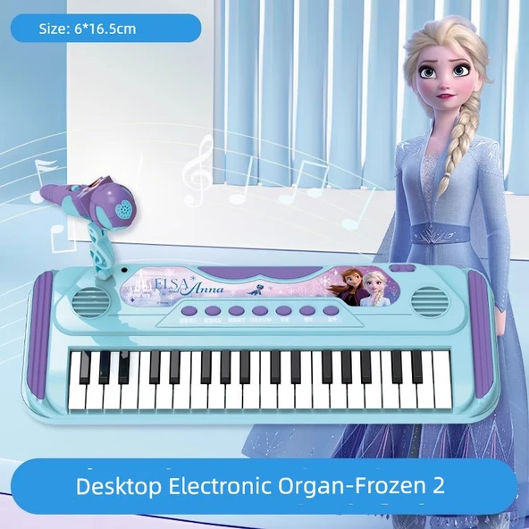 Frozen Temalı 37 Tuşlu Elektronik Org - Çocuk Müzik Aleti