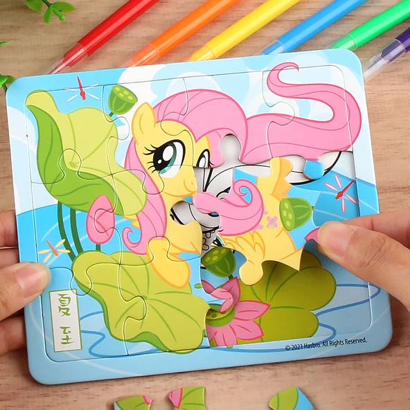 My Little Pony Çocuk Yapboz - Mutlu Çiftlik Seti (6 Yapboz, Boyama Kalemi, Bileklik) - 3
