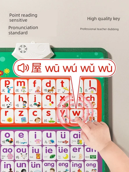 Eğitici Duvar Tablosu - Çince Pinyin + İngilizce Fonetik Alfabe - Resim 4