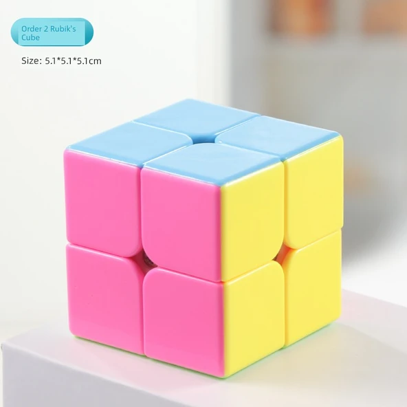 Şeker Renkli İkinci Derece Rubik Küpü - İkinci Derece
