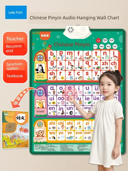 Eğitici Duvar Tablosu - Çince Pinyin + İngilizce Fonetik Alfabe - Resim 2