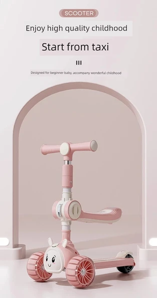 Çocuk Araba Puzzle Oyuncak - Pembe - Katlanabilir, Hummer Flaş Tekerlekli ve Müzikli - 8