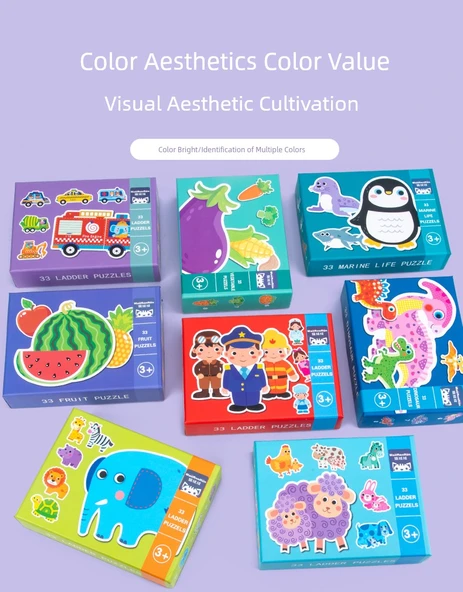 Eğitici Puzzle - Meyve ve Sebze Eşleştirme (50 Parça) - 1-2 Yaş - 10