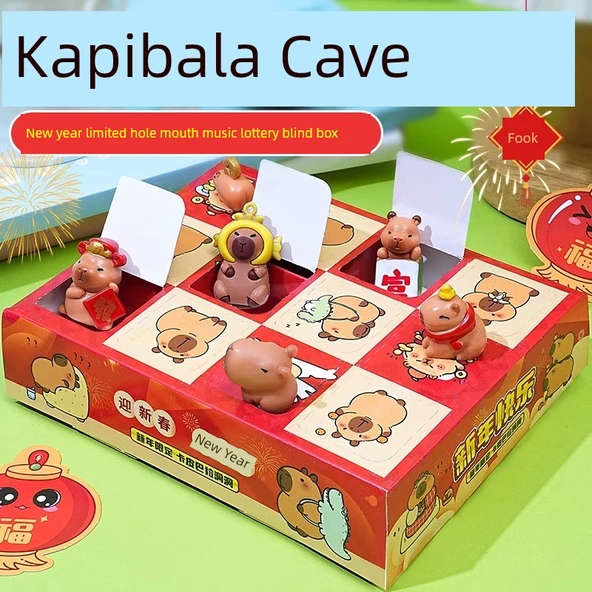Kappabala Sürpriz Kutusu - Yeni Yıl Bebek 12 Delikli Capibala Mağarası Piyango