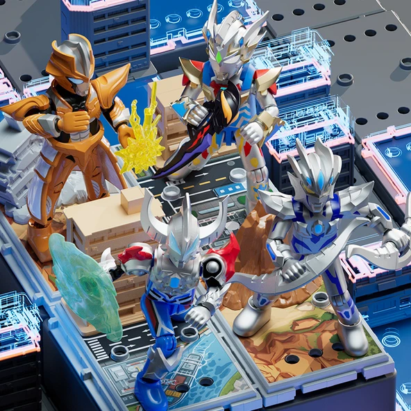 Ultraman Obbu Yapı Blokları - Zeta Altman Alfa Zırhı - Silahlı +3 Rakip + Işıklı - 4