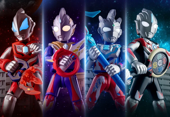 Ultraman Obbu Yapı Blokları - Zeta Altman Alfa Zırhı - Silahlı +3 Rakip + Işıklı - 9