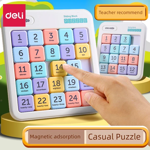 Manyetik Dijital Klotski Bulmacası - Beyaz 4x4 + 5x5 Set - 2