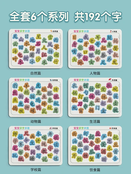 Çocuklar için Okuma Yazma Bulmaca Seti - Okuma Yazma ve Bilgi Bulmacası Seti (6 Parça) - Resim 4