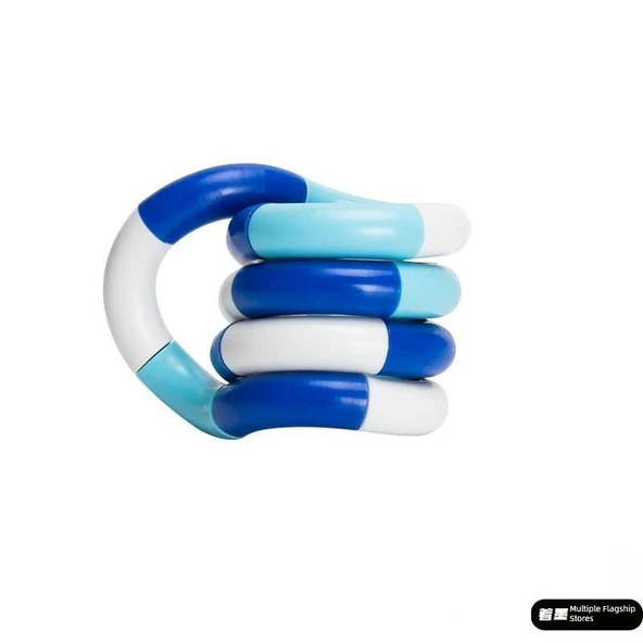 Tangle Twister Stres Oyuncağı - Mavi Beyaz Mavi